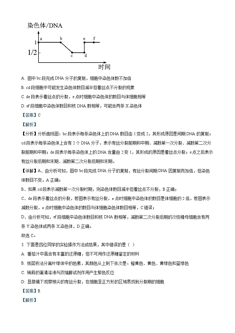 湖南省岳阳市汨罗市第一中学2023-2024学年高一下学期5月月考生物试题（学生版+教师版）02