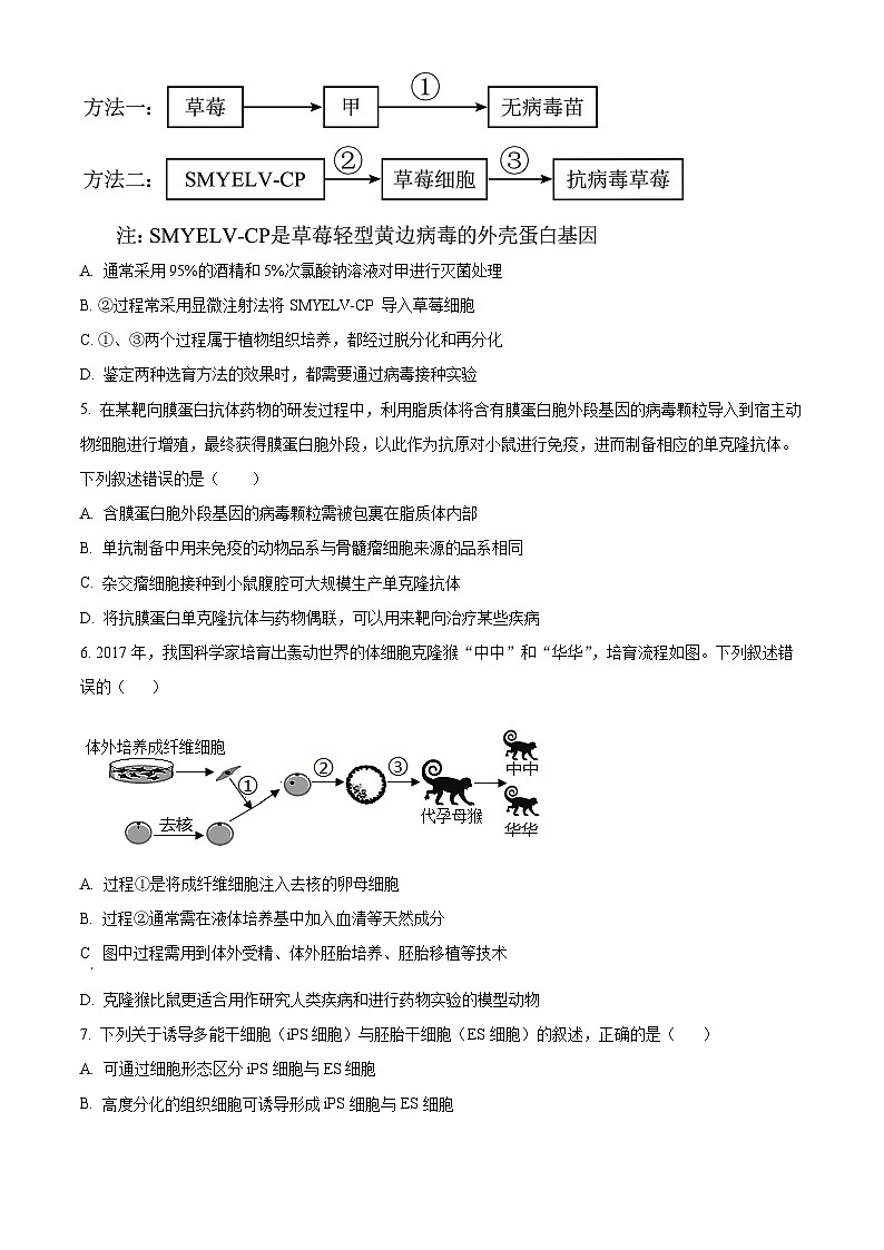 江苏省无锡市江阴市南菁高级中学2023-2024学年高二下学期5月月考生物试题（学生版+教师版）02