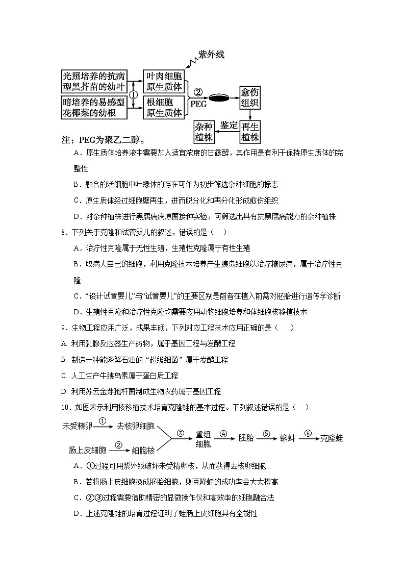 湖南省长沙市南雅中学2023-2024学年高二下学期5月月考生物试题第3页