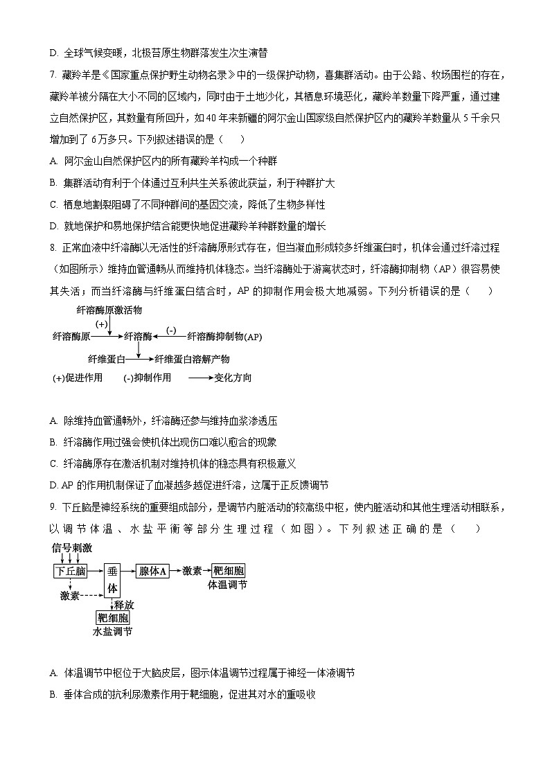 2024届安徽省普通高中学业水平选择性考试临考预测押题密卷生物A卷试题 （学生版）第3页