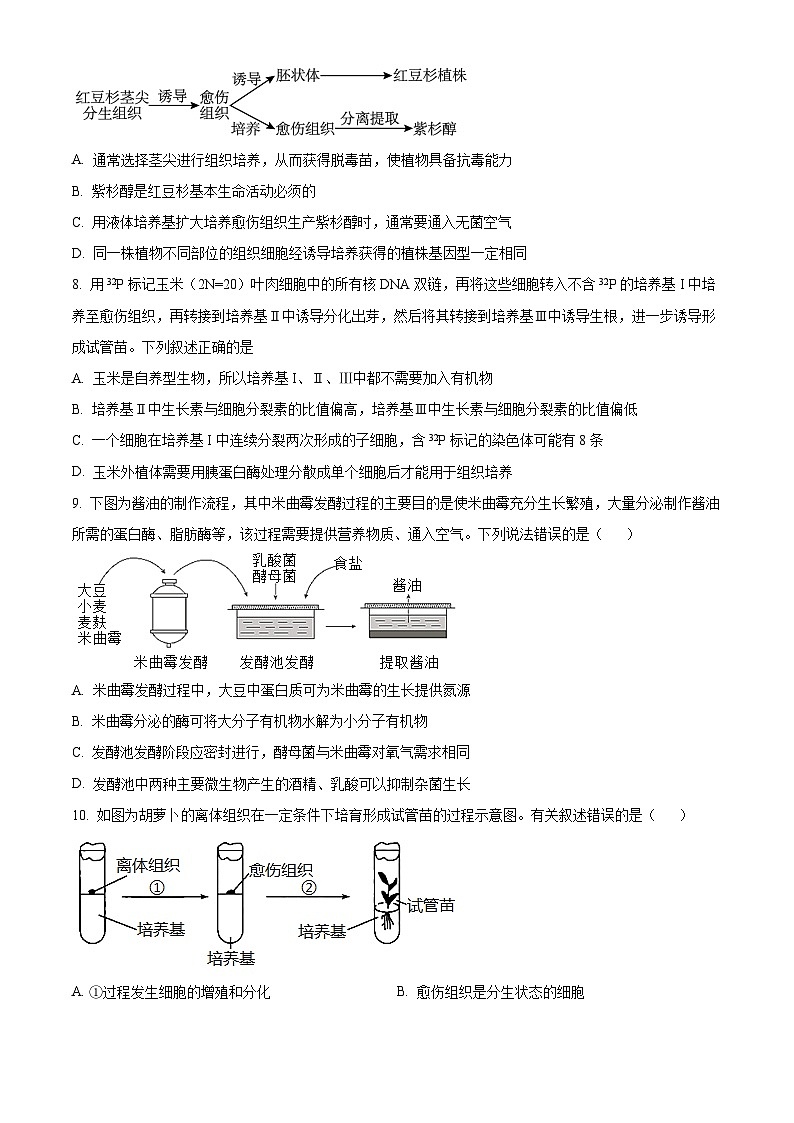 四川省广安市华蓥市华蓥中学2023-2024学年高二下学期5月月考生物试题（学生版）第3页