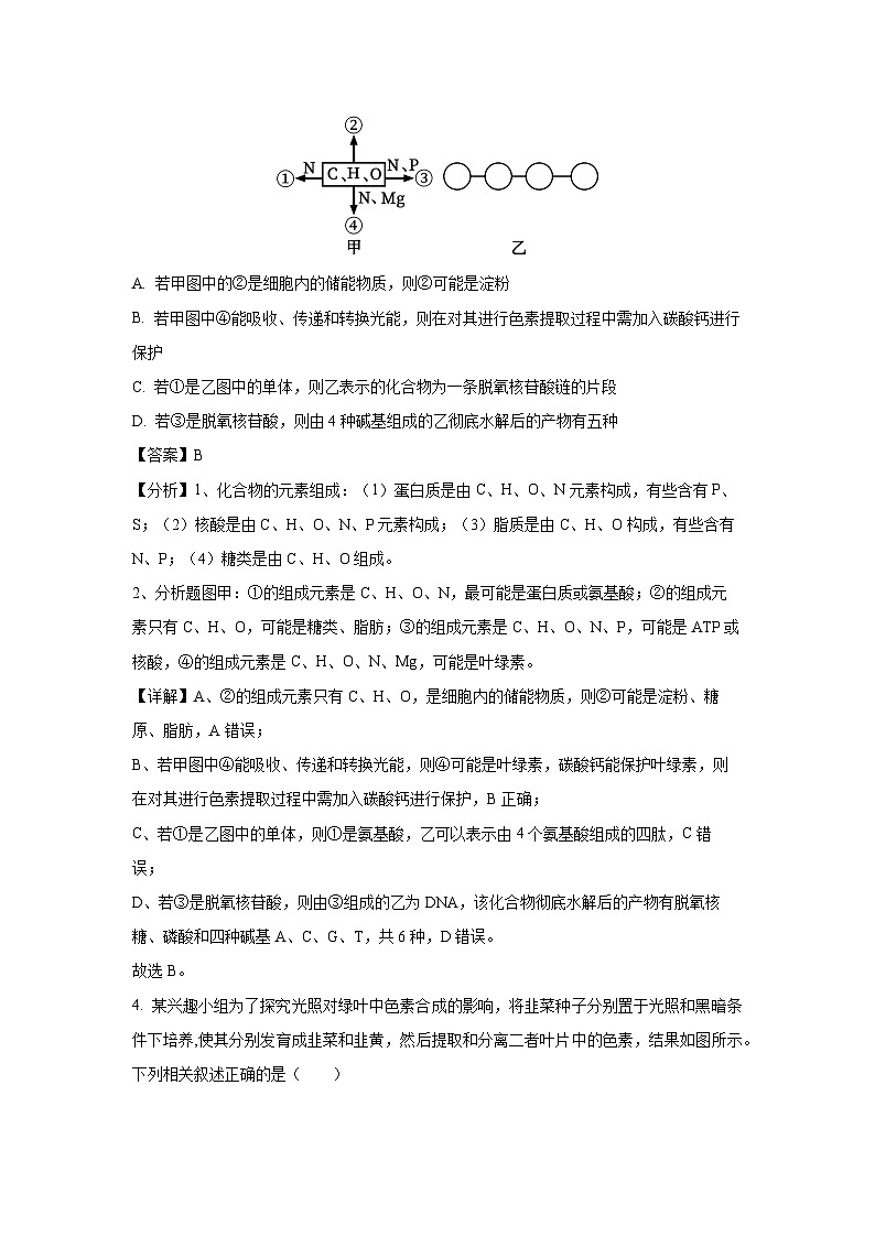 湖南省常德市沅澧共同体2023-2024学年高一下学期期中考试生物试卷（解析版）03