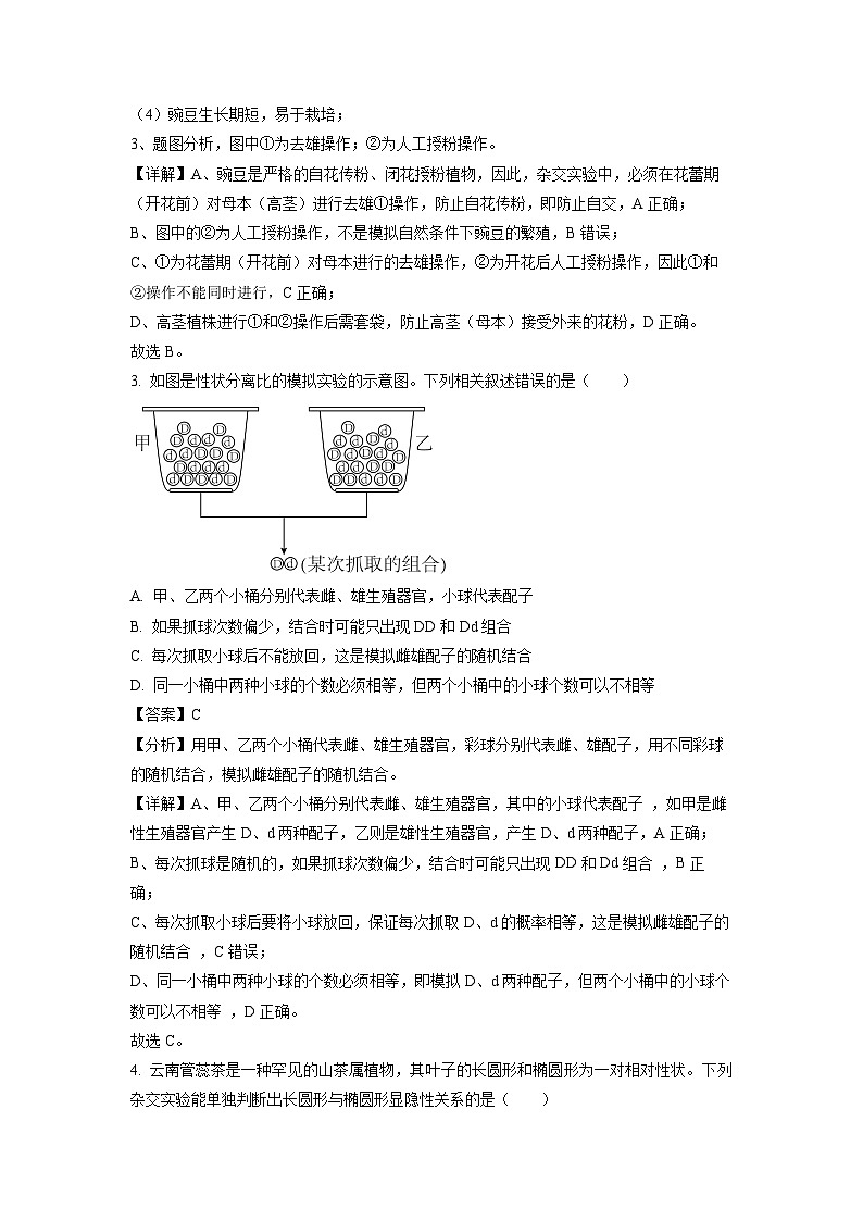 福建省泉州市三校联盟2023-2024学年高一下学期5月期中生物试卷（解析版）02