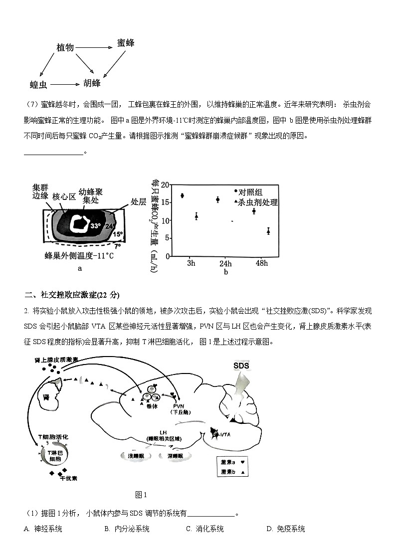 2024年上海市浦东新区高三上学期期末高考一模生物试卷含详解02