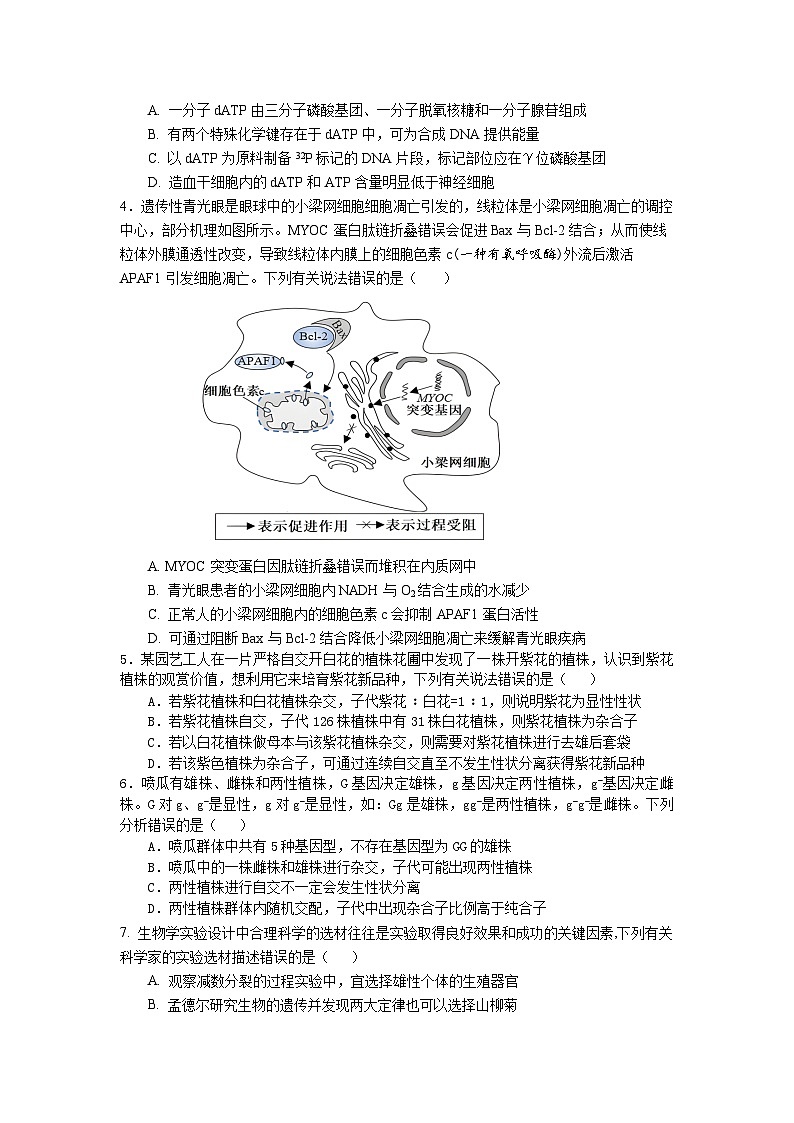 2024湖北省重点高中智学联盟学年高一下学期5月联考生物试题含答案02
