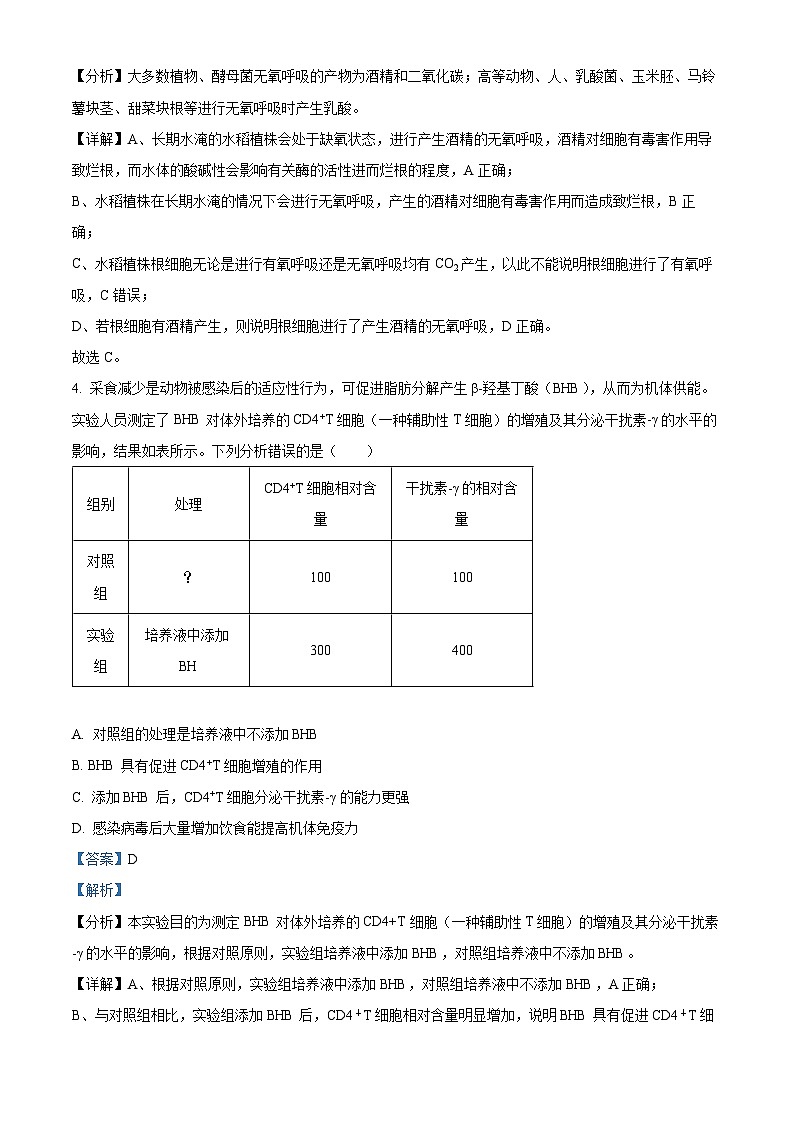 湖南省长沙县第九中学2023-2024学年高二下学期5月月考生物试题（教师版）第3页