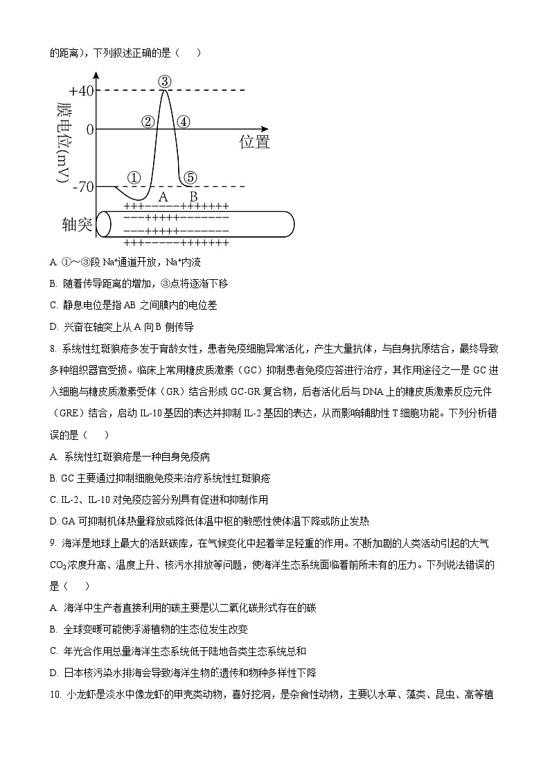 2024届湖南省岳阳市高三下学期三模生物试题（学生版+教师版）03