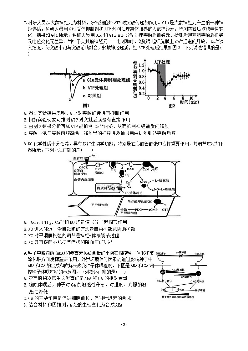 2024届重庆市部分学校高三考前最后一卷生物试题第3页