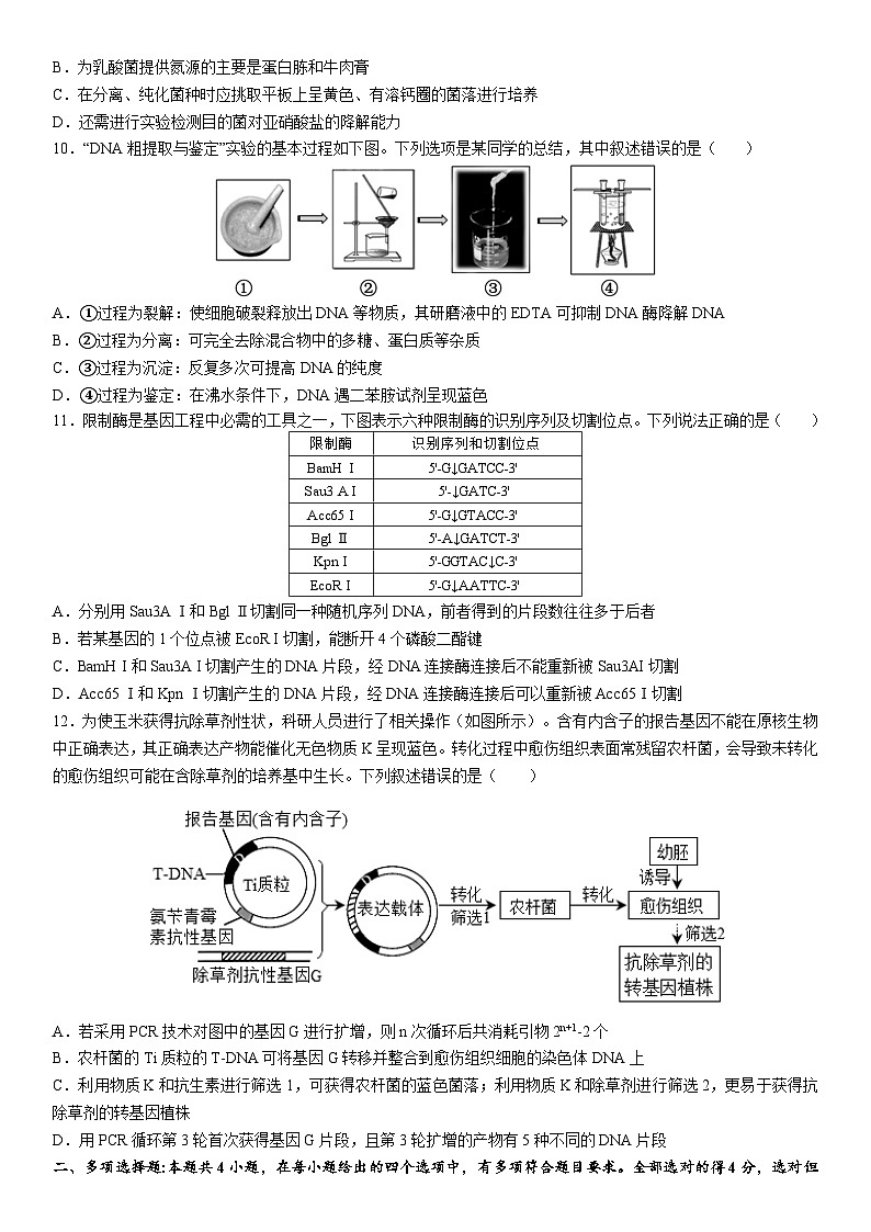 临川二中2023-2024学年度下学期第三次月考高二生物试题第3页
