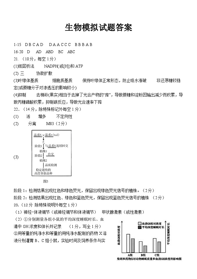 生物试题答案第1页