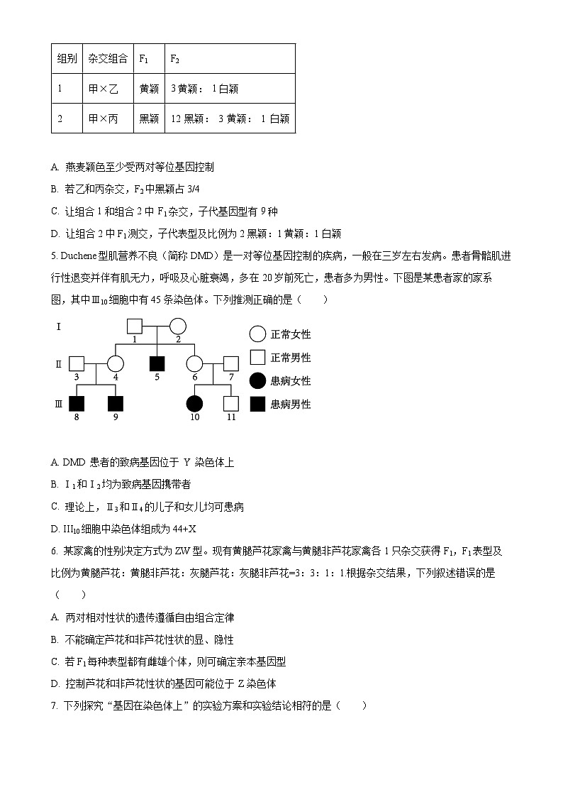 安徽省江南十校2023-2024学年高一下学期5月份模拟考试生物试题（学生版+教师版）02