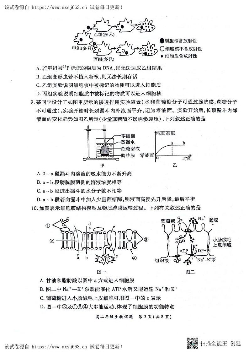 21，河南省南阳市六校2023-2024学年高二下学期第二次月考生物试卷03