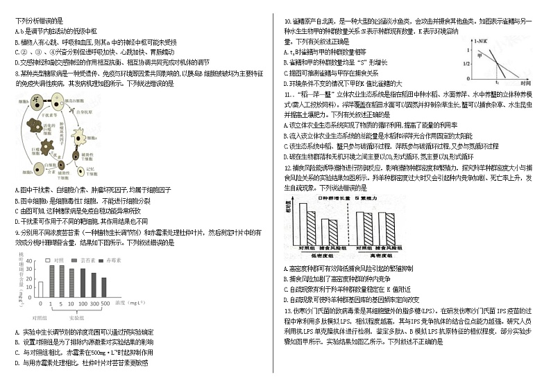 山东省济南市历城二中高三2024年6月高考打靶考试生物试题及答案第2页