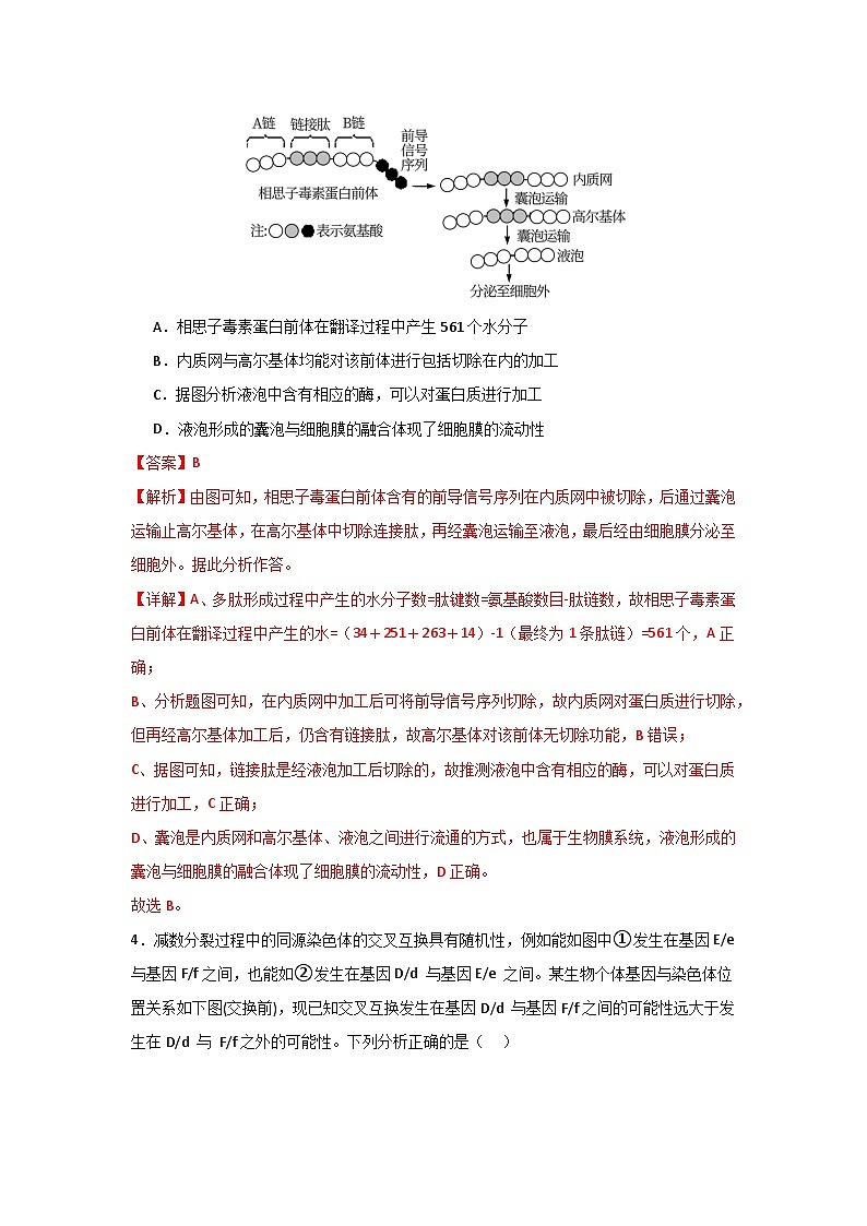04（解析版）- 备战2024年高考生物模拟卷（黑龙江专用）第3页