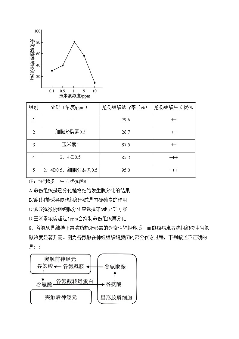 北京市西城区2024届高三下学期一模考试生物试卷(含答案)第3页