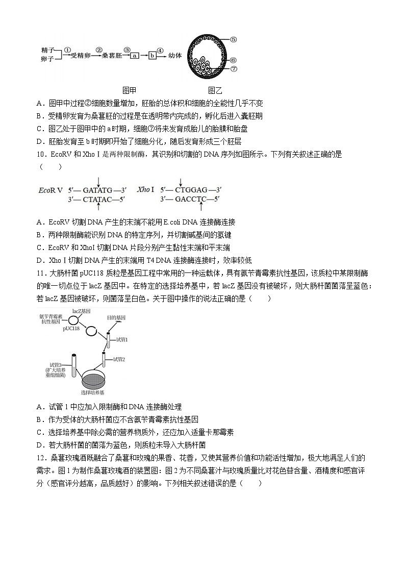 四川省广元市川师大万达中学2023-2024学年高二下学期5月月考生物试题第3页