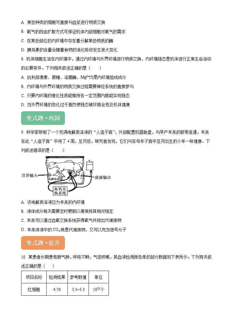 浙江省杭州市桐浦富兴稽阳联谊教研联盟2024届高三下学期二模生物变式题6-10试题（Word版附解析）03