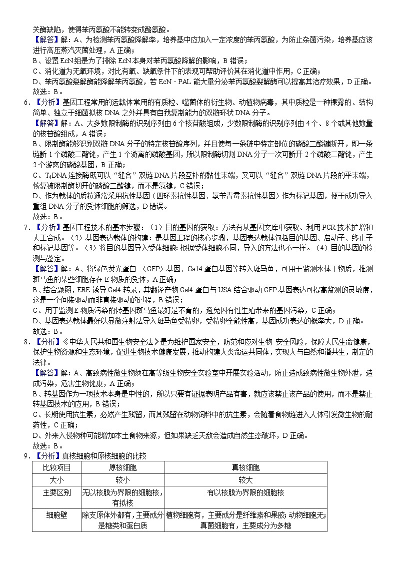 辽宁省沈阳市浑南区东北育才学校2023-2024学年高二下学期6月月考生物试题03