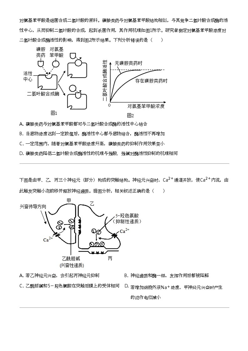 2022_2023学年福建福州闽侯县福州第一中学高三上学期月考生物试卷（第一次调研测试）03