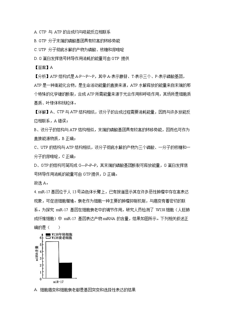 生物：2024年吉林省普通高中学业水平选择性考试冲刺压轴卷（六）（解析版）第3页