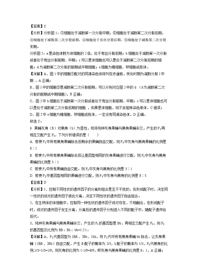 生物：辽宁省大连市滨城高中联盟2023-2024学年高一下学期4月月考试卷（解析版）03