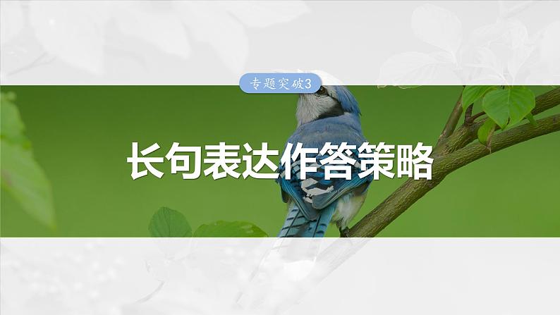 2024届高三生物一轮复习课件第三单元　专题突破3　长句表达作答策略第1页