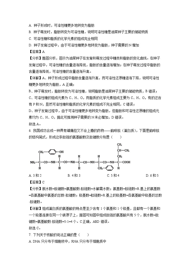 生物：黔东南苗族侗族自治州榕江县民族中学2023-2024学年高一下学期期中考试试题（解析版）第3页
