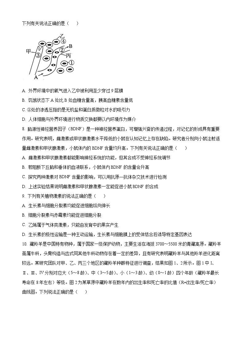 辽宁省沈阳市第二中学2024届高三下学期第四次模拟考试生物试题（Word版附解析）03