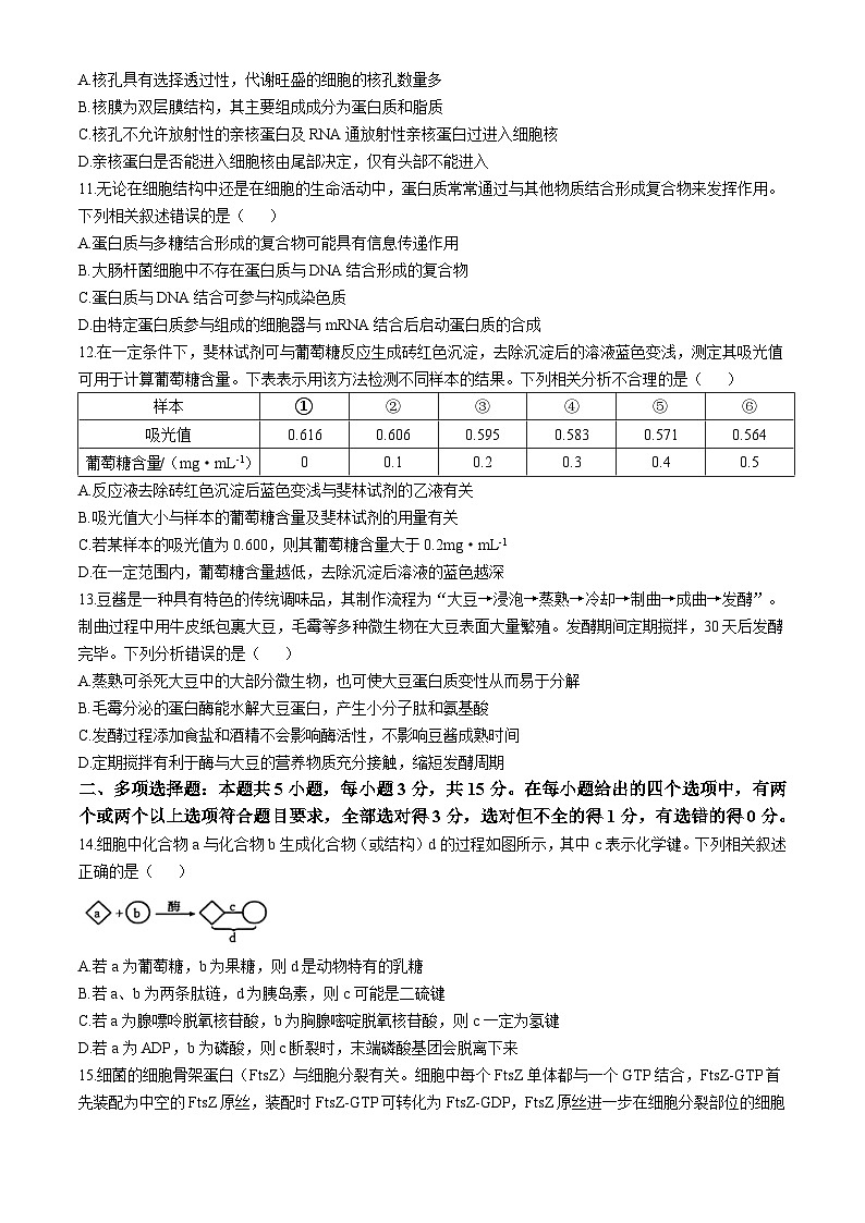 河北省保定市部分示范性高中2023-2024学年高二下学期5月期中考试生物试题（Word版附答案）03
