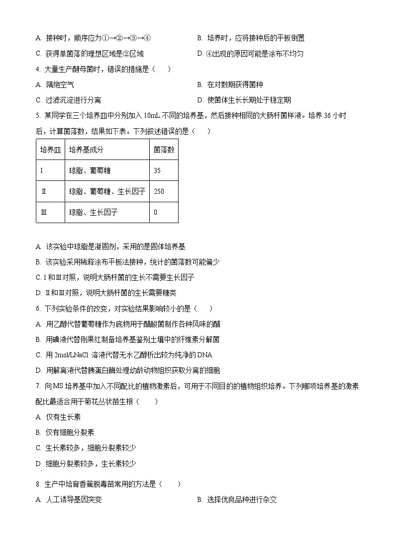 吉林省长春市第二实验中学2023-2024学年高二下学期期中考试生物试题（Word版附解析）02
