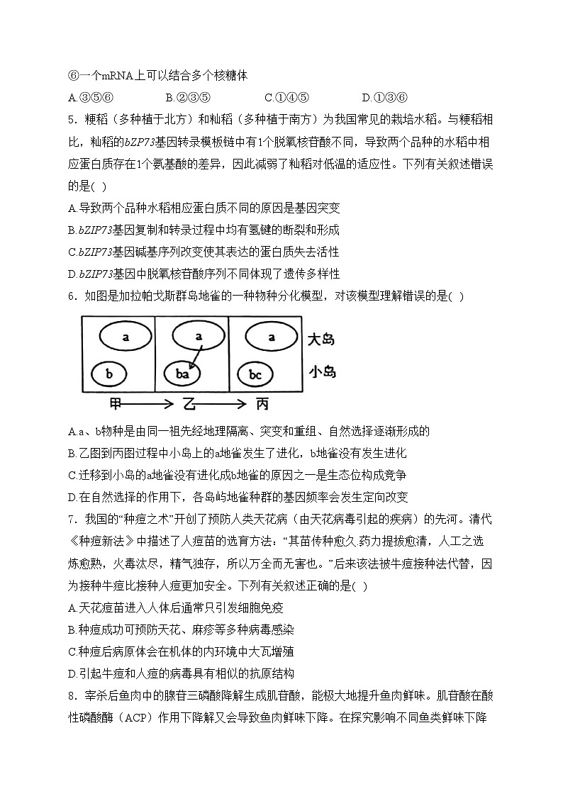 江西省赣州市2024届高三下学期二模考试生物试卷(含答案)02