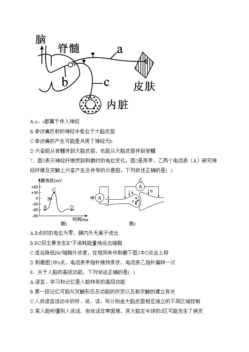 山东省济宁市兖州区2023-2024学年高二上学期期中考试生物试卷(含答案)03