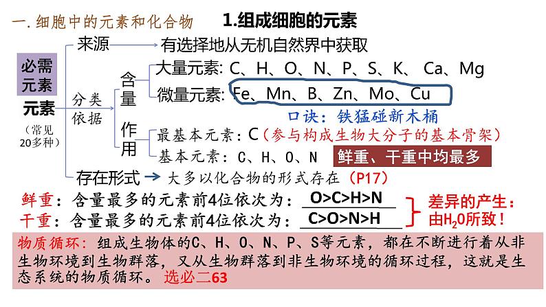 2024届高三一轮复习生物：细胞中的无机物、糖类和脂质课件05