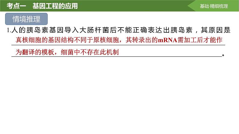 2025届高三生物一轮复习第55讲：基因工程的应用和蛋白质工程课件08