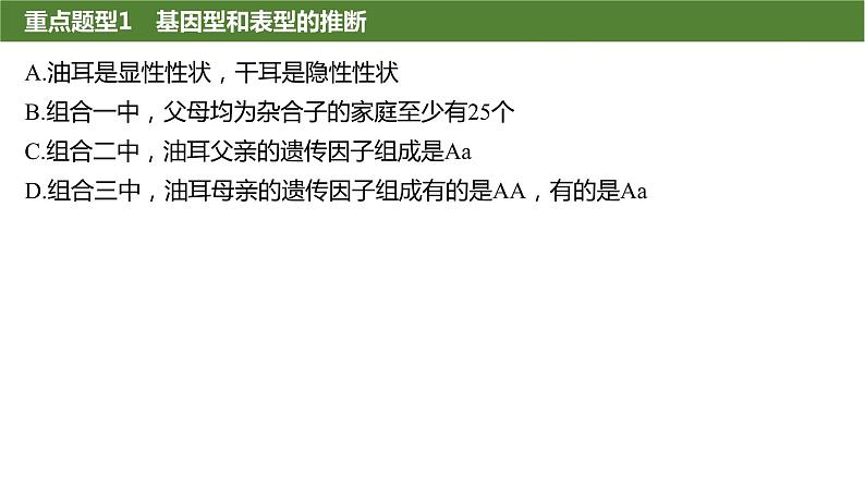 2025届高三生物一轮复习生物：基因分离定律重点题型突破课件05