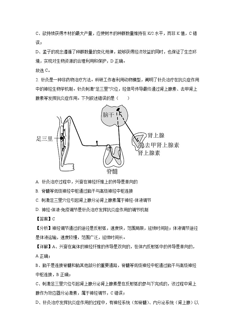 生物：广东省六校联考2023-2024学年高二下学期5月期中试题（解析版）02