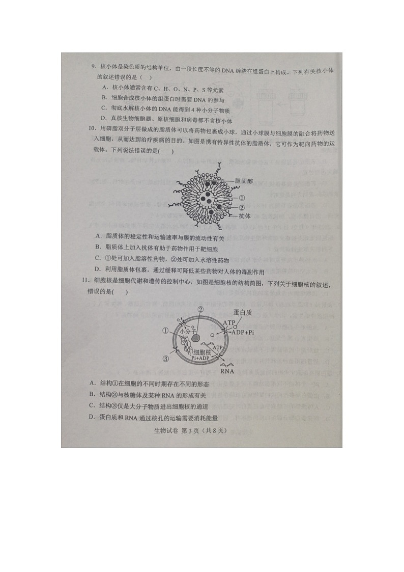 河北省邯郸市永年区第二中学2023-2024学年高二下学期6月考考生物试卷第3页