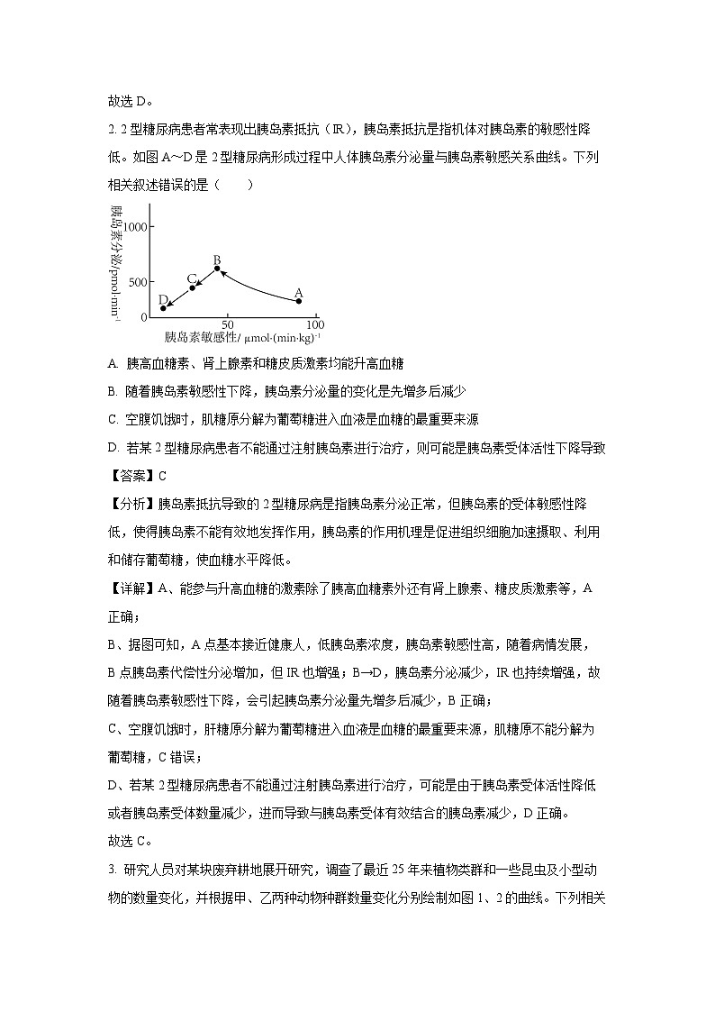 生物：山西省吕梁市2023--2024学年高二下学期5月质量检测试题（解析版）第2页