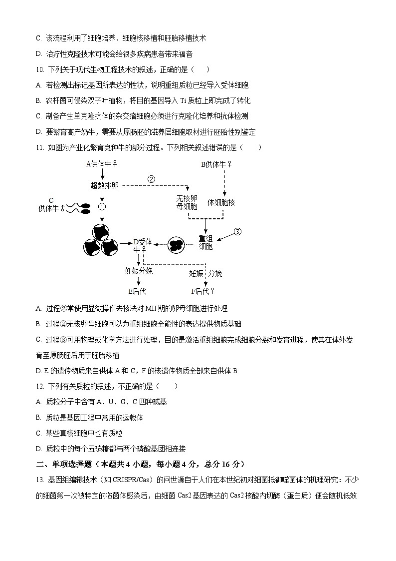 广东省东莞市三校2023-2024学年高二下学期4月期中考试生物试题（Word版附解析）第3页
