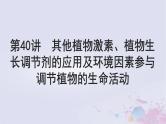 2025届高考生物一轮选择性必修1第八单元第40讲其他植物激素植物生长调节剂及环境因素参与调节课件