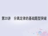 2025届高考生物一轮总复习必修2第五单元遗传的基本规律伴性遗传与人类遗传病第20讲分离定律的基础题型突破课件