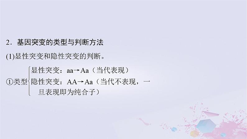 2025届高考生物一轮总复习必修2第七单元生物的变异和进化微专题11生物变异类型的判断与实验探究课件04