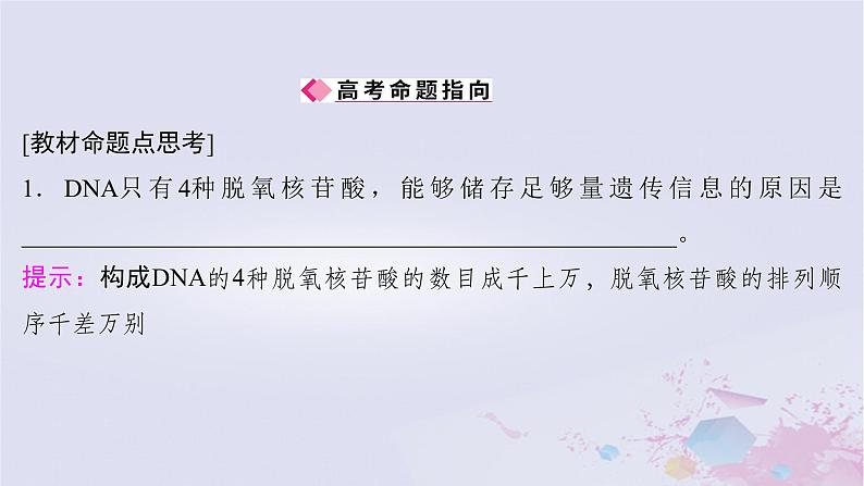 2025届高考生物一轮总复习必修2第六单元遗传的物质基础第28讲DNA的结构复制及基因的本质课件第7页