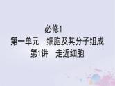 2025届高考生物一轮总复习必修1第一单元细胞及其分子组成第1讲走近细胞课件