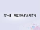 2025届高考生物一轮总复习必修1第四单元细胞的生命历程第16讲减数分裂和受精作用课件