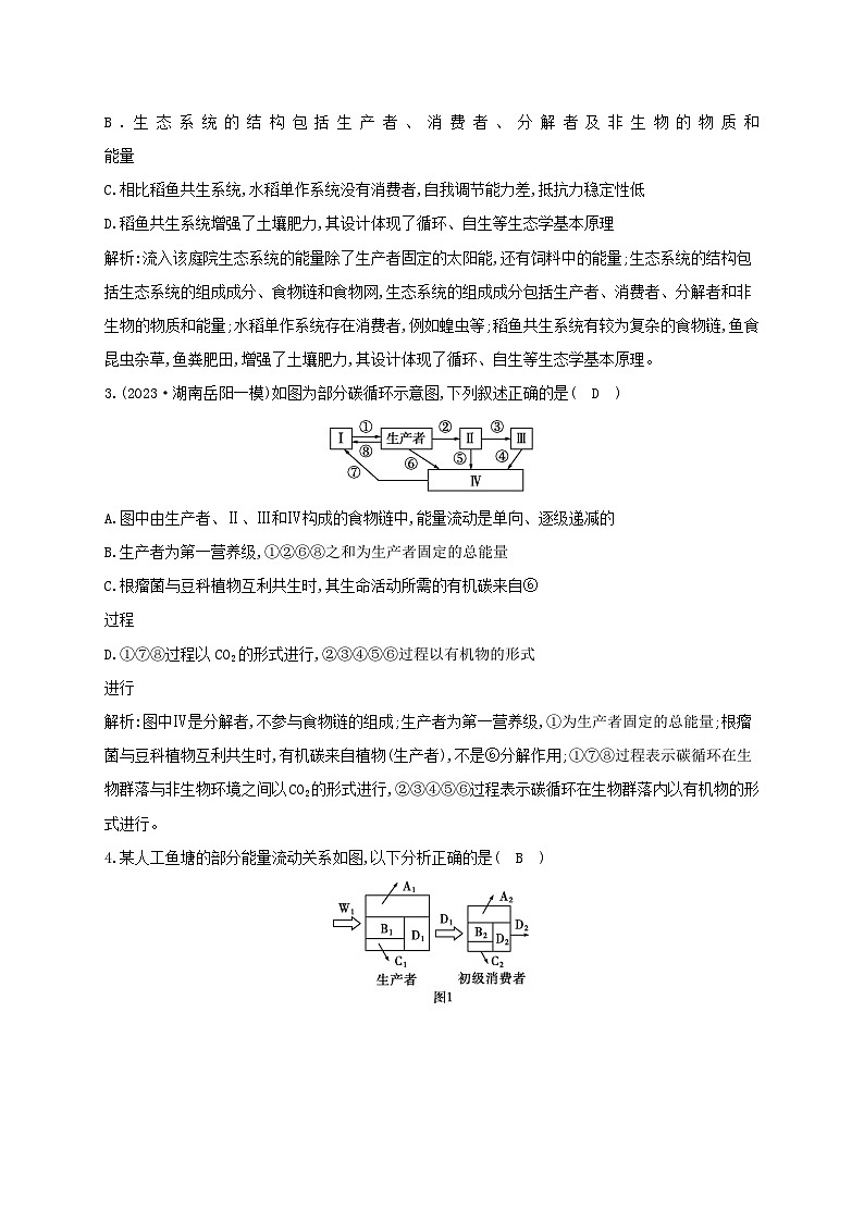 2024届高考生物考前冲刺第1篇专题素能提升专题5生态微专题突破练2生态系统和环境保护第2页