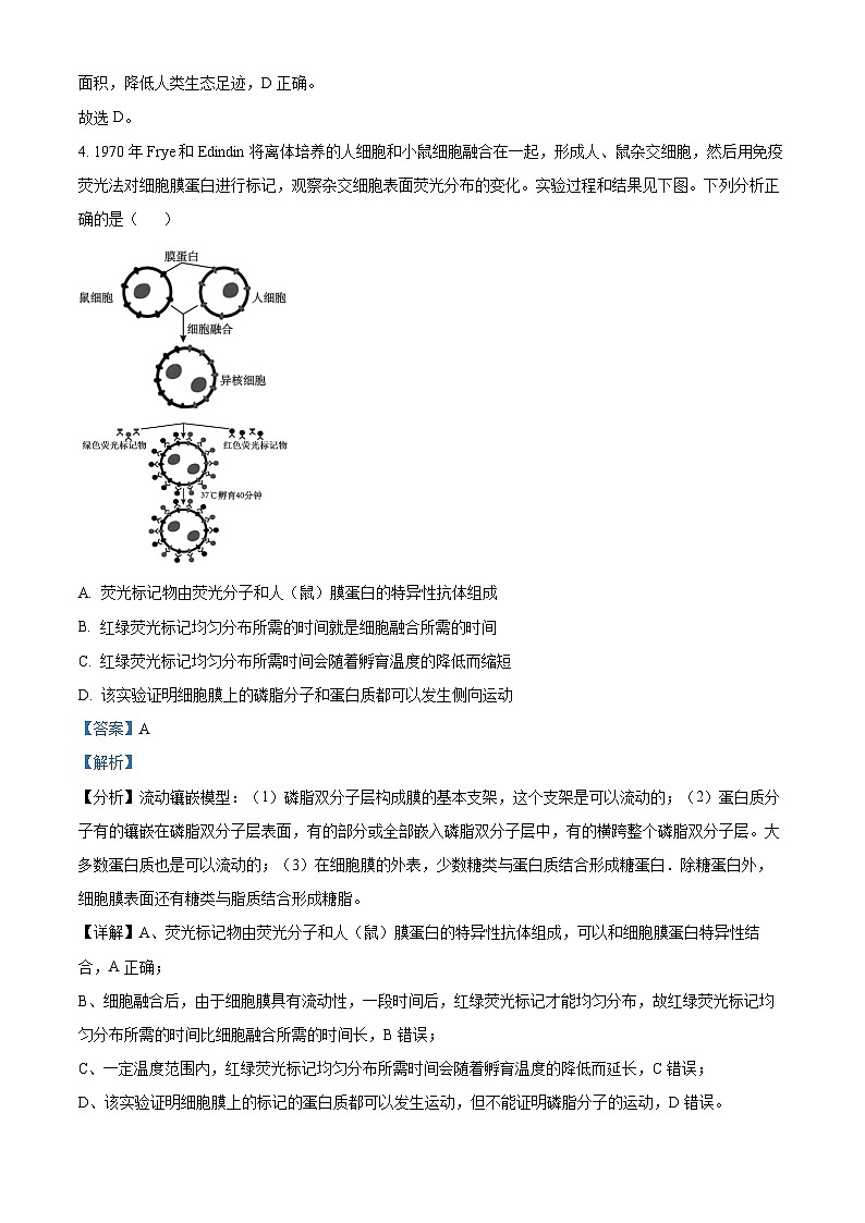 2024届湖北省华中师大一附中高考考前测试生物学试卷含解析第3页