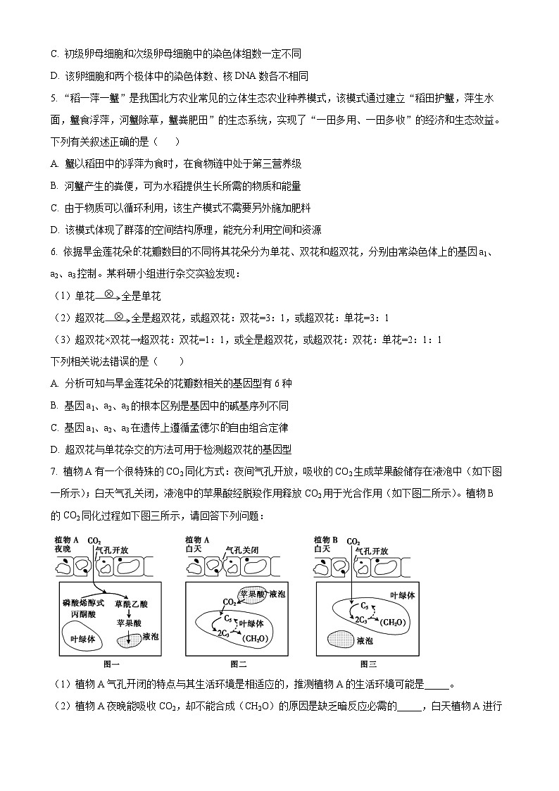 2024届四川省绵阳市涪城区南山中学高三下学期模拟预测理综试题-高中生物 Word版无答案第2页