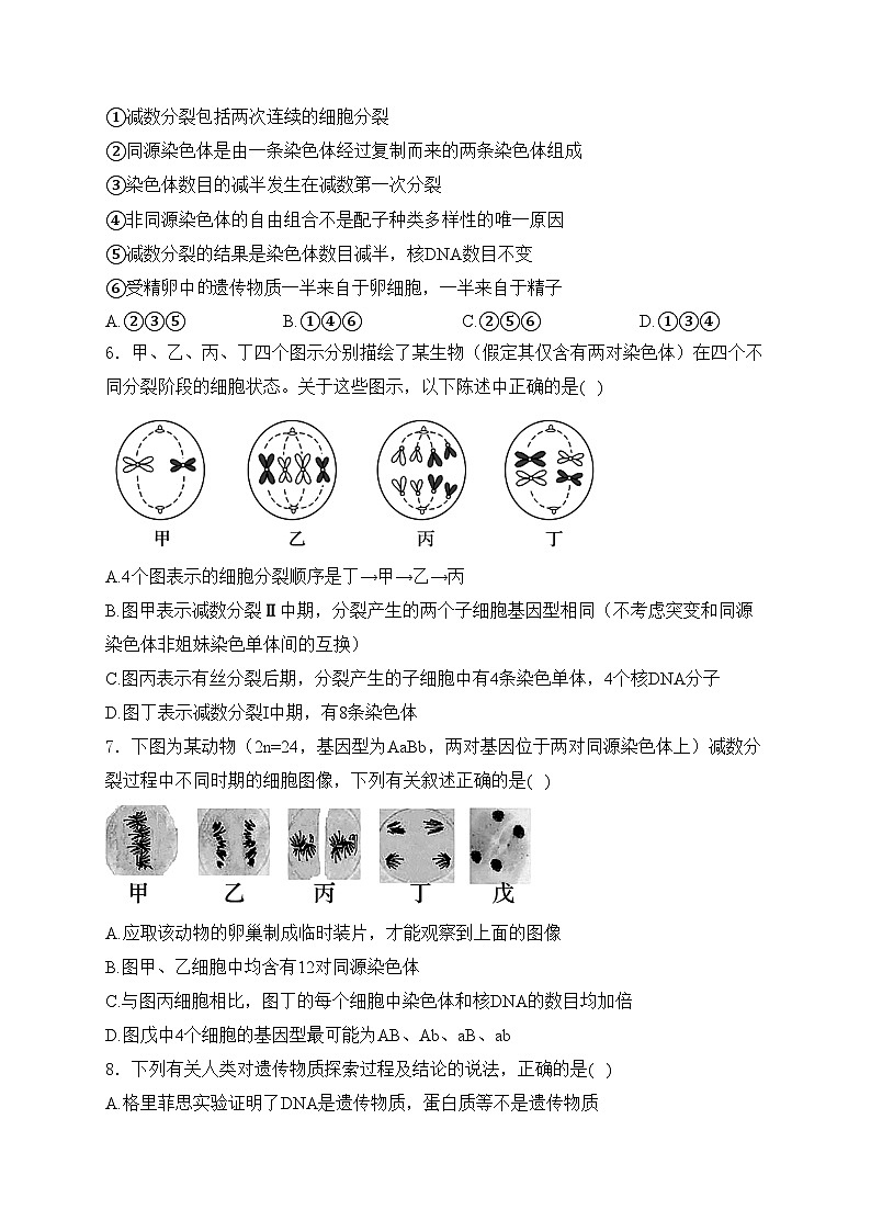 赤峰第四中学2023-2024学年高一下学期5月月考（期中）生物试卷(含答案)第2页