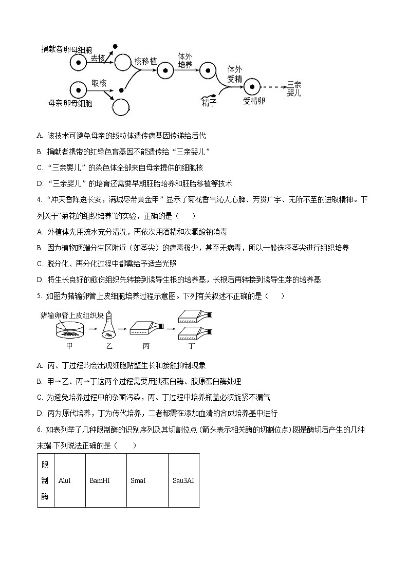 江西省上饶市第四中学2023-2024学年高二下学期5月生物测试题（原卷版）第2页